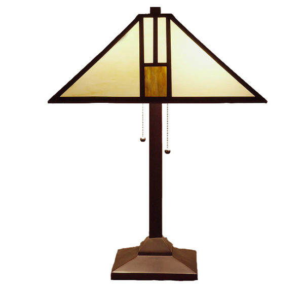 Geometric design Tiffany-style lamp